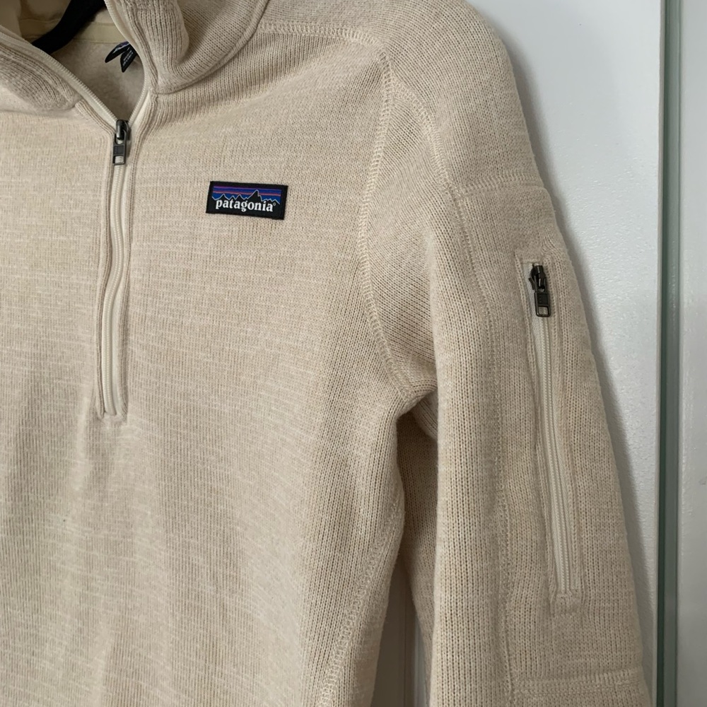 Women's Patagonia Better Sweater 1/4-Zip Fleece Size Small in color Oyster White
